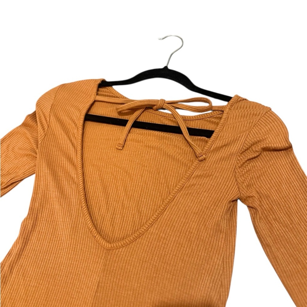 Womens Burnt Orange Open Back A Line Dress in Size Small - Picture 5 of 9